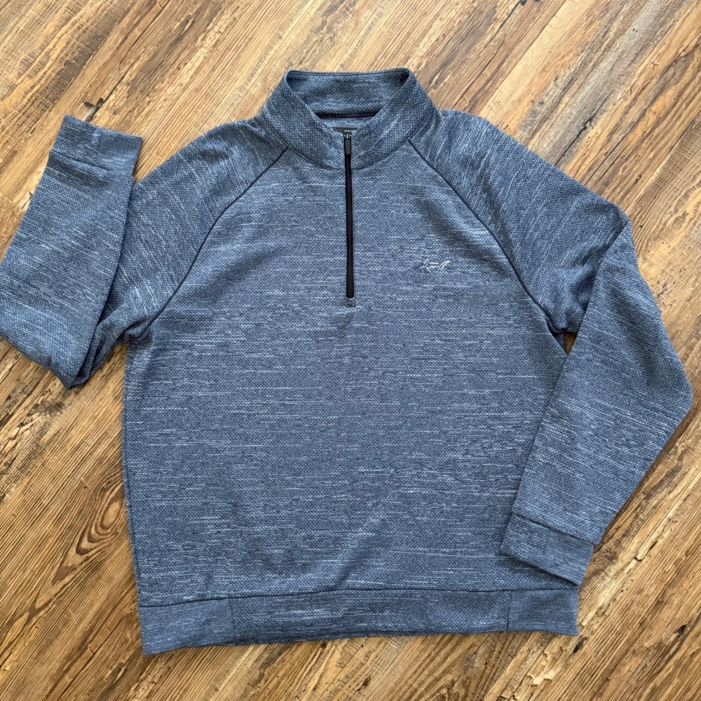 nwot Greg Norman Quarter‎ Zip Pullover Mens L Space Dye Fleece Lined